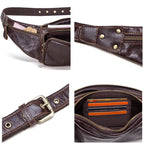 Simple leather belt bag