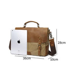 Leather shoulder satchel