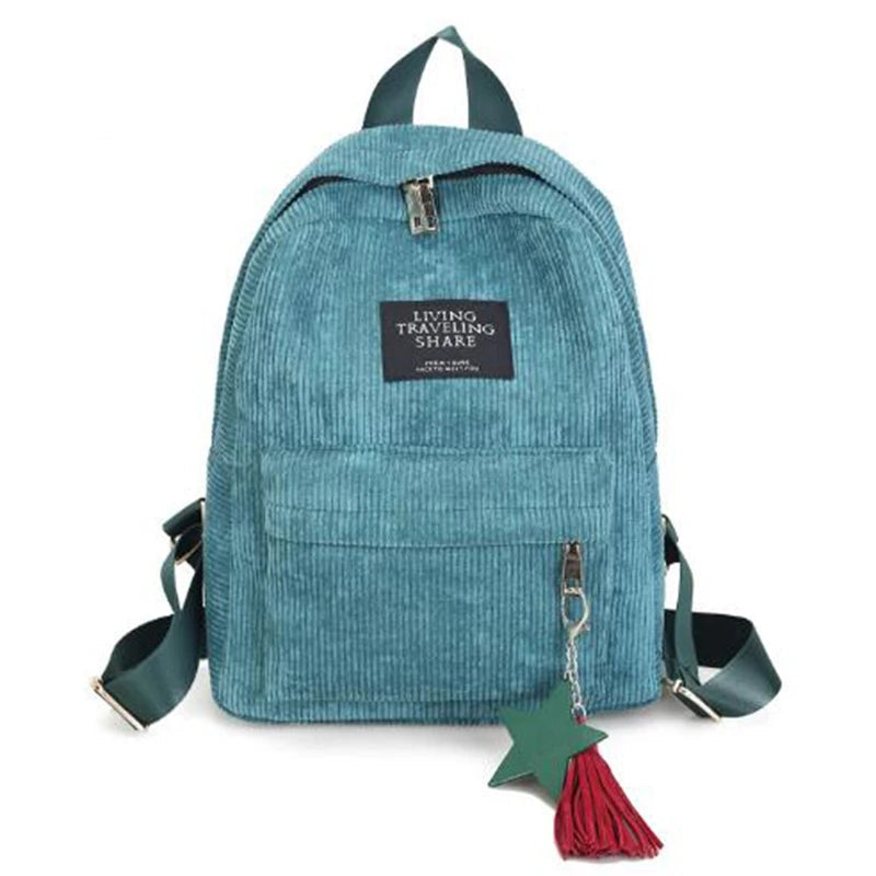 Colorful women corduroy backpack