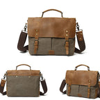 Leather shoulder satchel