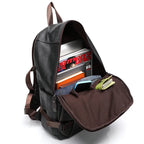 Men's premium leather fashion backpack