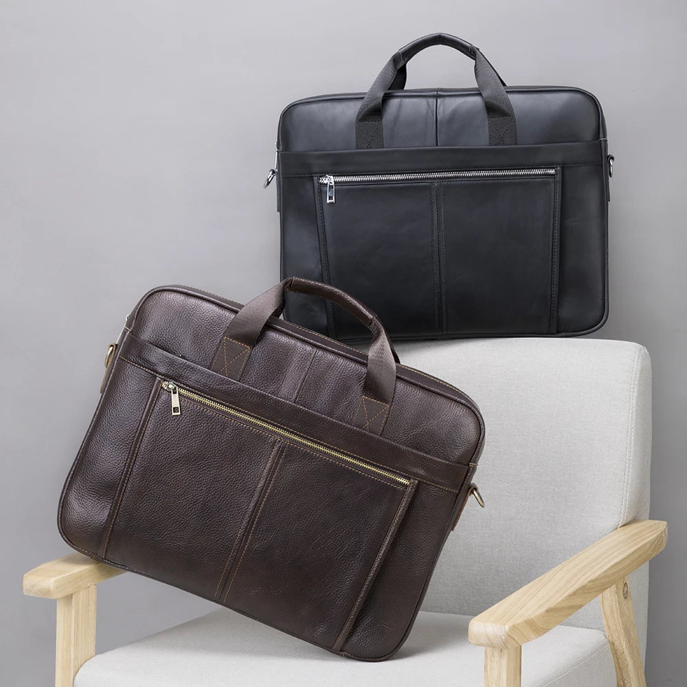 Stylish leather executive briefcase