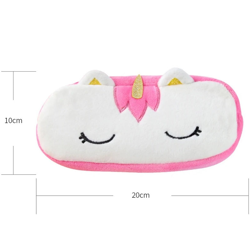 Pink unicorn pencil case for kids