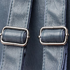 Casual leather knapsack