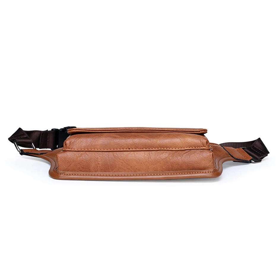 Outdoor leather bum bag