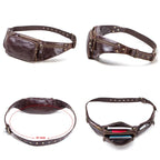 Simple leather belt bag