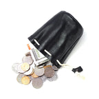 Small leather drawstring pouch
