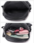 Women’s structured leather backpack