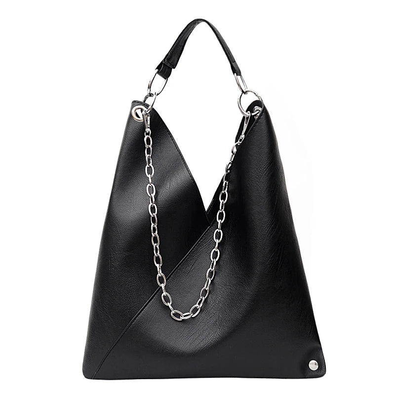 Large leather handbag