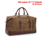Leather men travel weekender bag