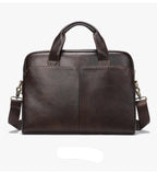 Modern leather briefcase with handle