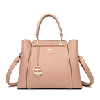 Structured leather shoulder bag