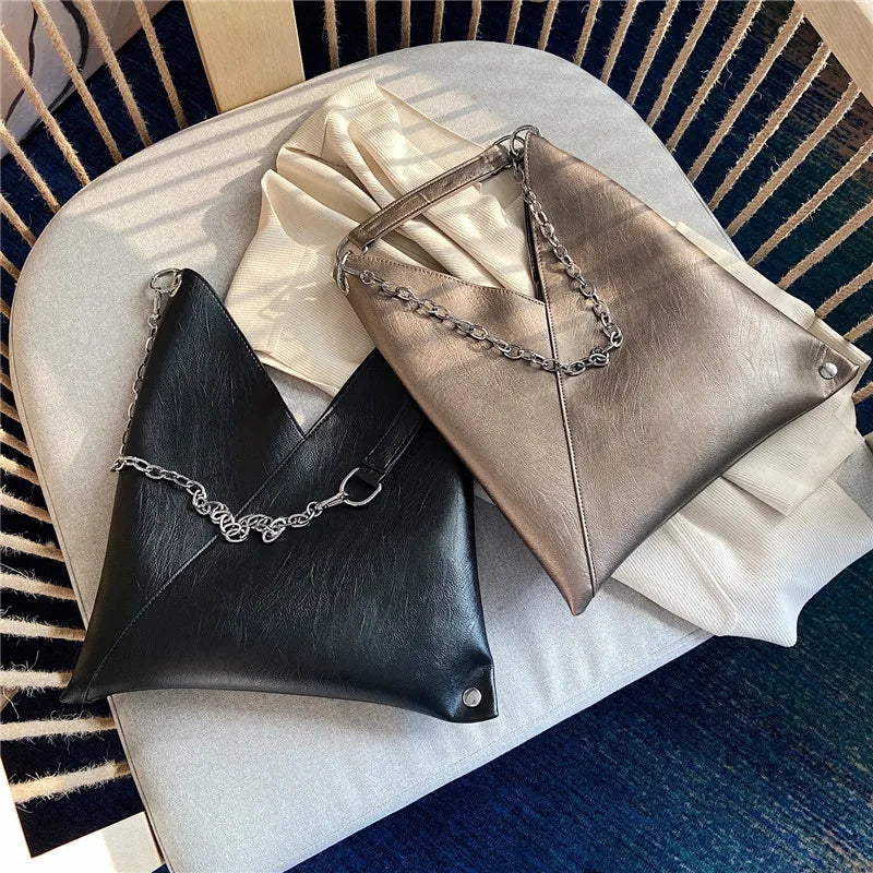 Large leather handbag