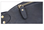 Versatile leather waist sling bag