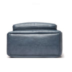 Casual leather knapsack