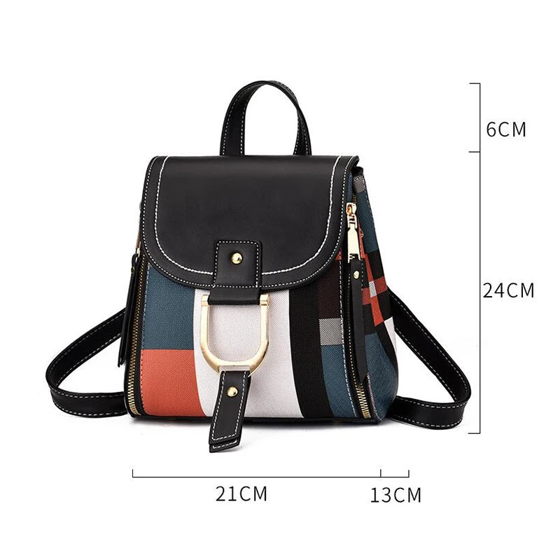 Classic leather backpack purse