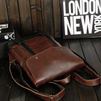 Retro men's  leather backpack