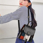 Classic leather backpack purse