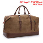 Leather men travel weekender bag