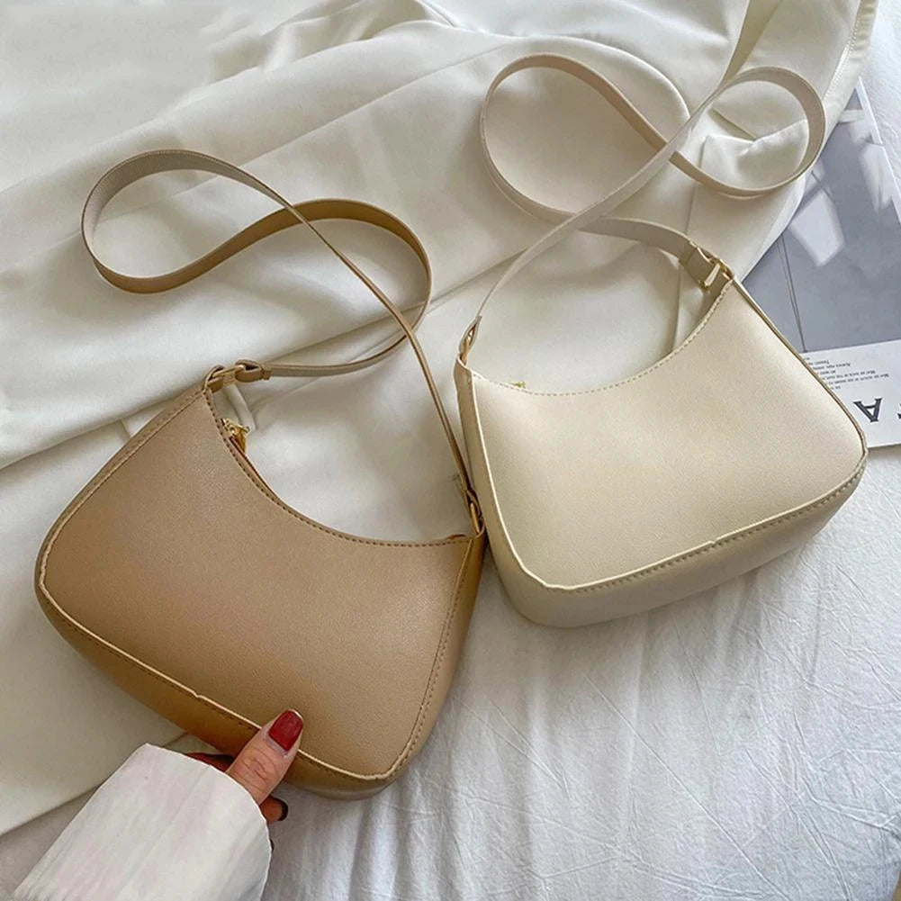 Minimal leather sling crossbody