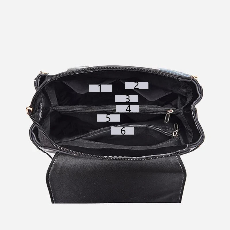 Classic leather backpack purse