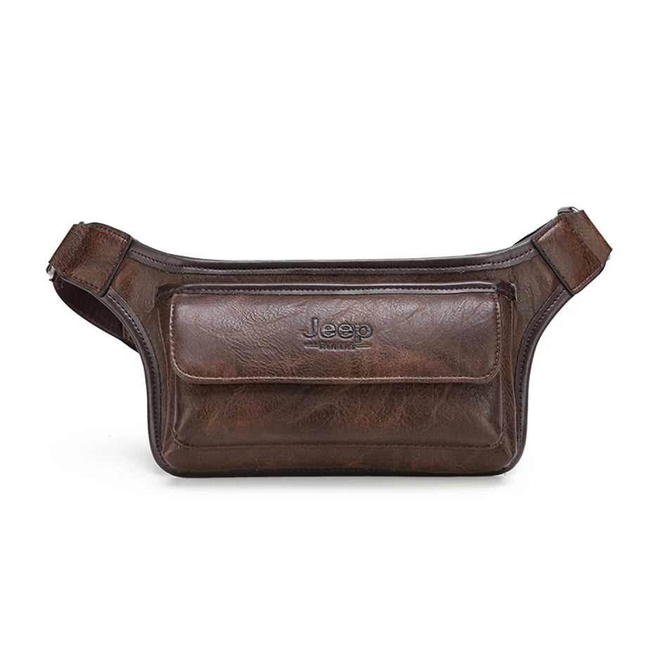 Outdoor leather bum bag