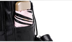 Women’s structured leather backpack