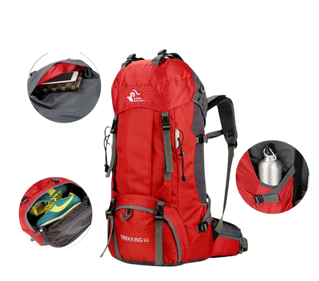 Pink large hiking backpack