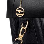 Structured leather shoulder bag