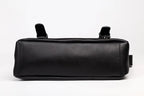 Slim leather messenger satchel