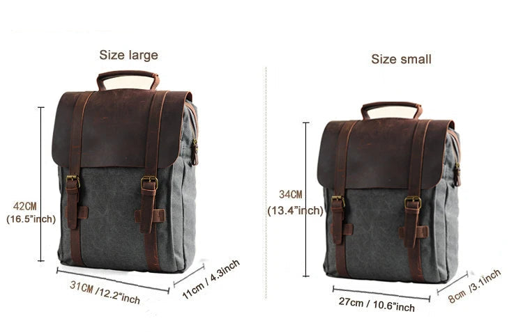 Classic leather satchel bag for men