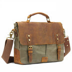 Leather shoulder satchel