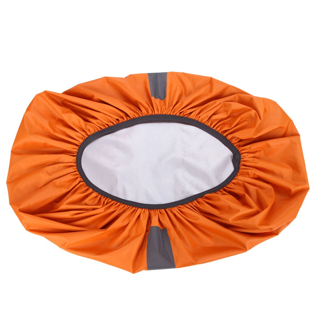 Orange waterproof backpack rain cover