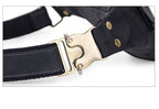 Versatile leather waist sling bag