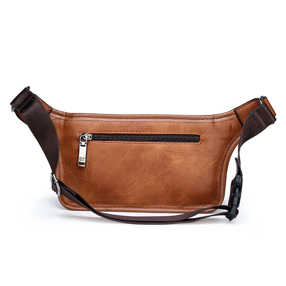 Outdoor leather bum bag