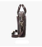 Modern leather briefcase with handle