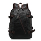 Men's premium leather fashion backpack