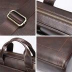 Modern leather briefcase with handle