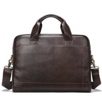 Modern leather briefcase with handle