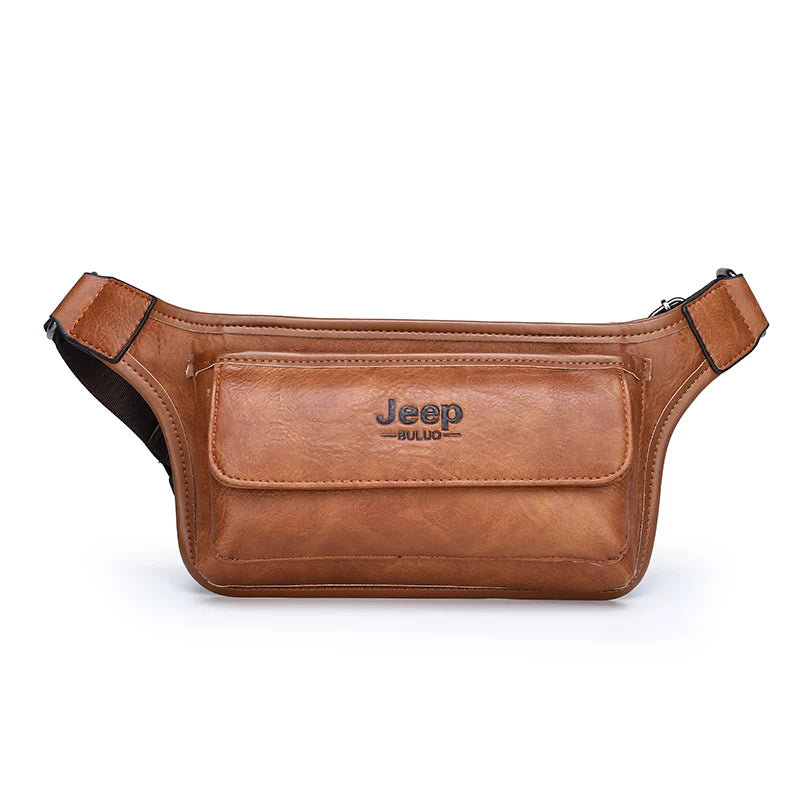 Outdoor leather bum bag
