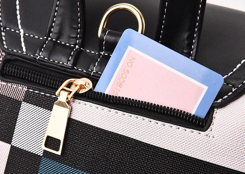 Classic leather backpack purse