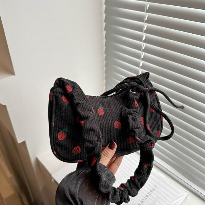 Corduroy hobo bag