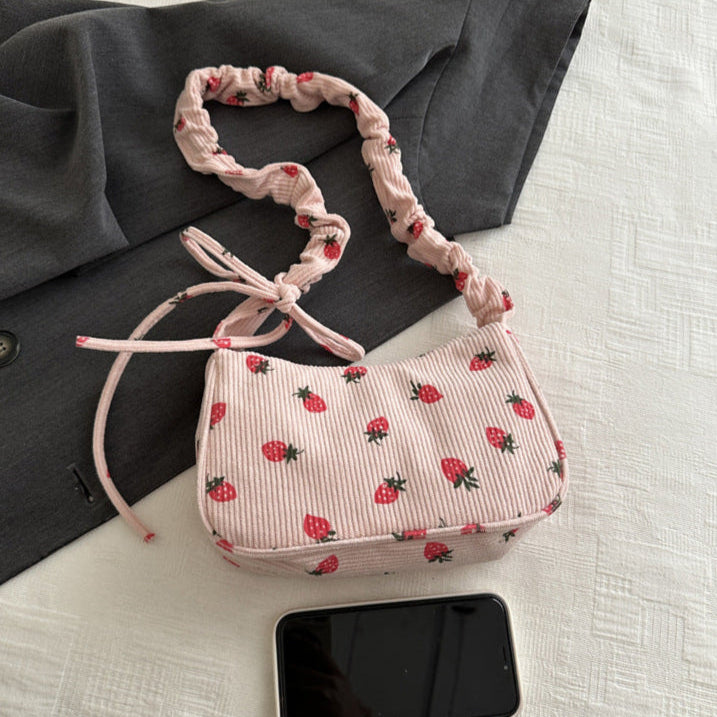 Corduroy hobo bag