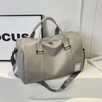 Slim leather duffle bag