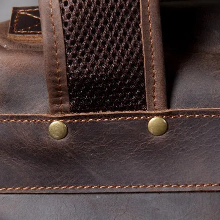 Leather hiking rucksack