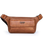 Outdoor leather bum bag