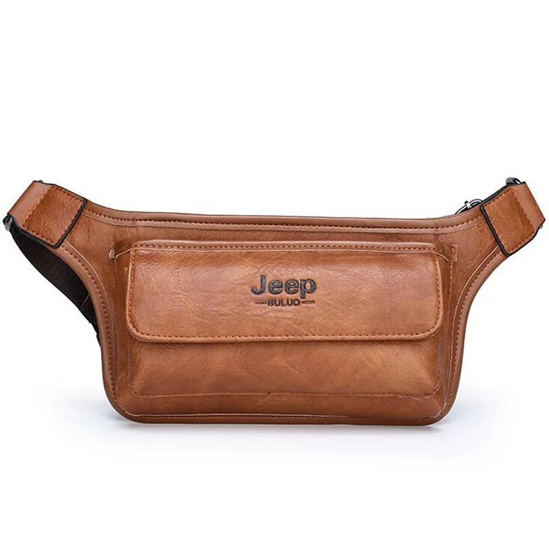 Outdoor leather bum bag