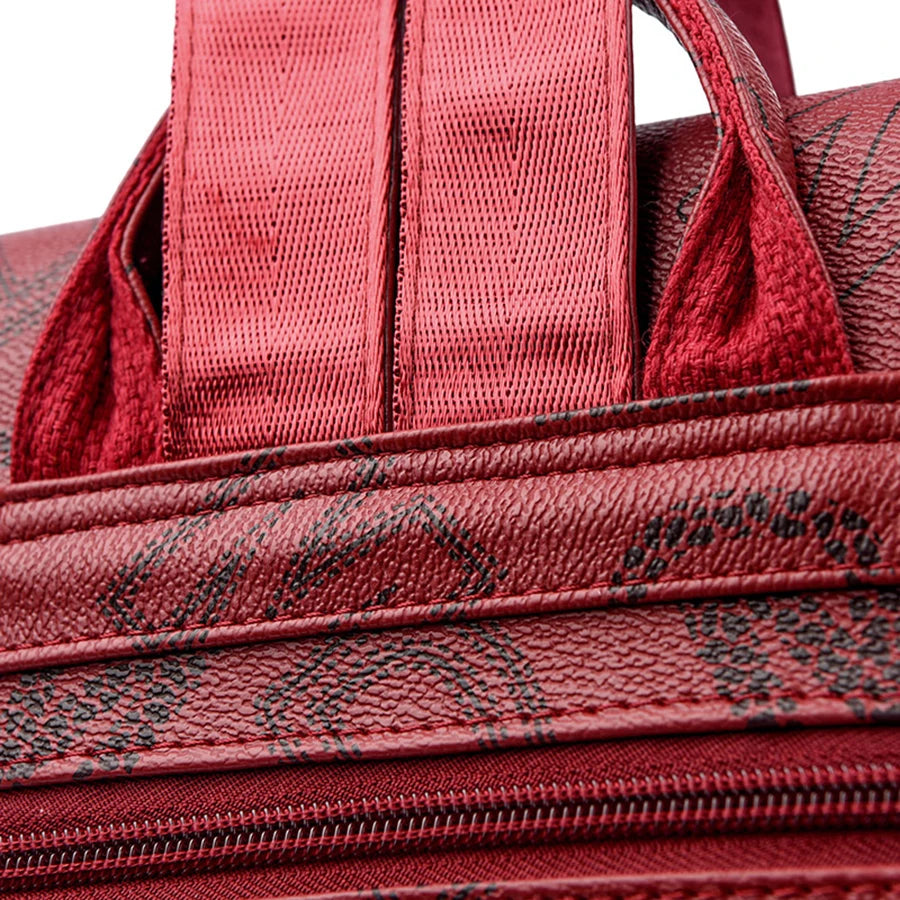 Designer-style leather backpack