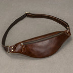 Men's leather chest bag
