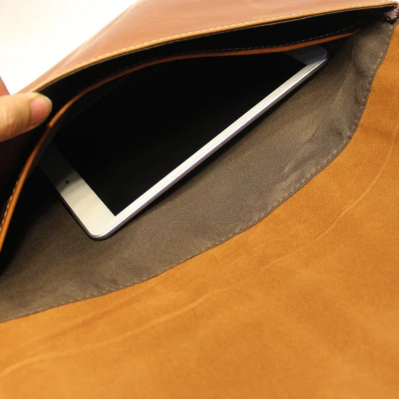 Men's leather clutch bag